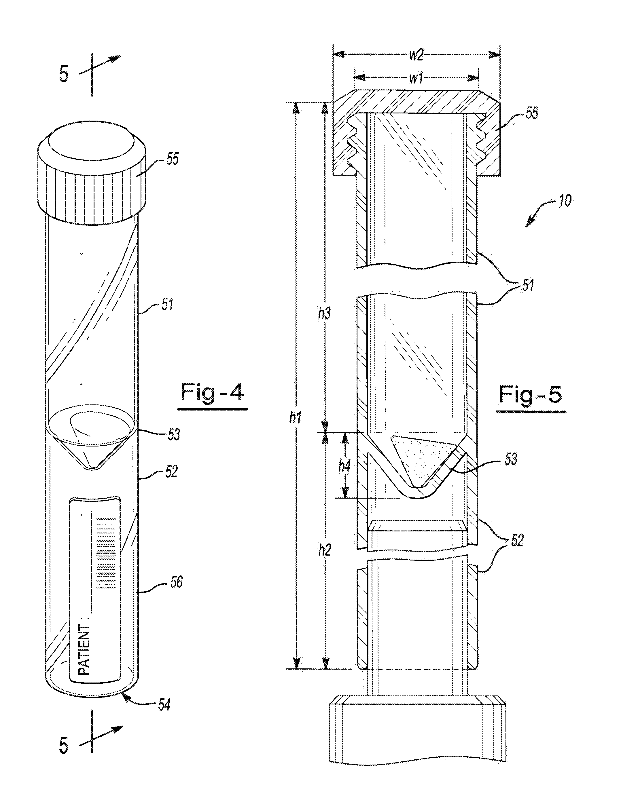 Method for screening blood using a preservative that may be in a substantially solid state form