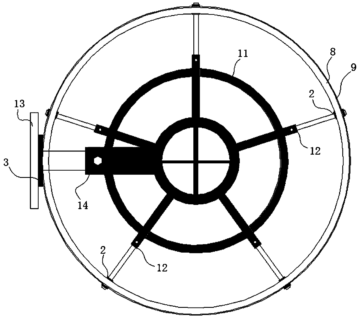 Stiffening ring welding device for large penstock