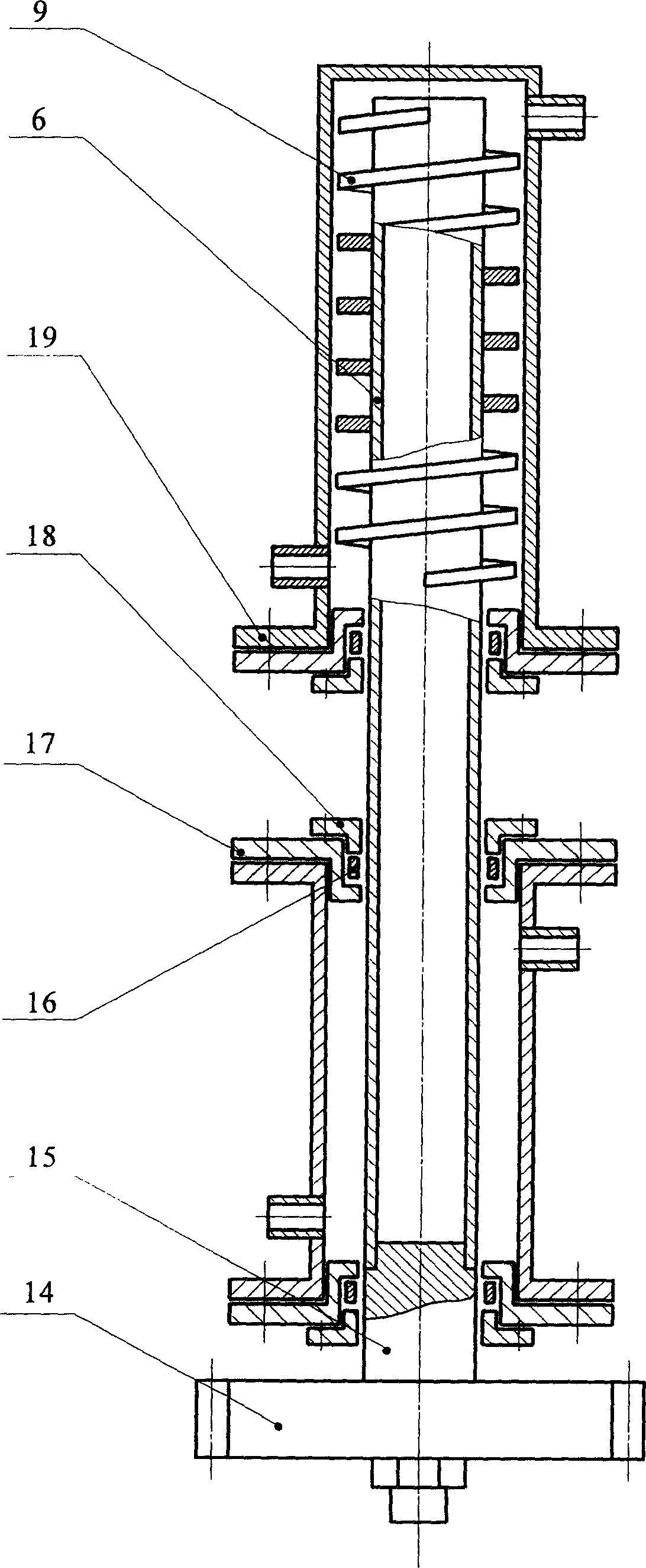 Helical propelling rotation heat pipe heat exchager