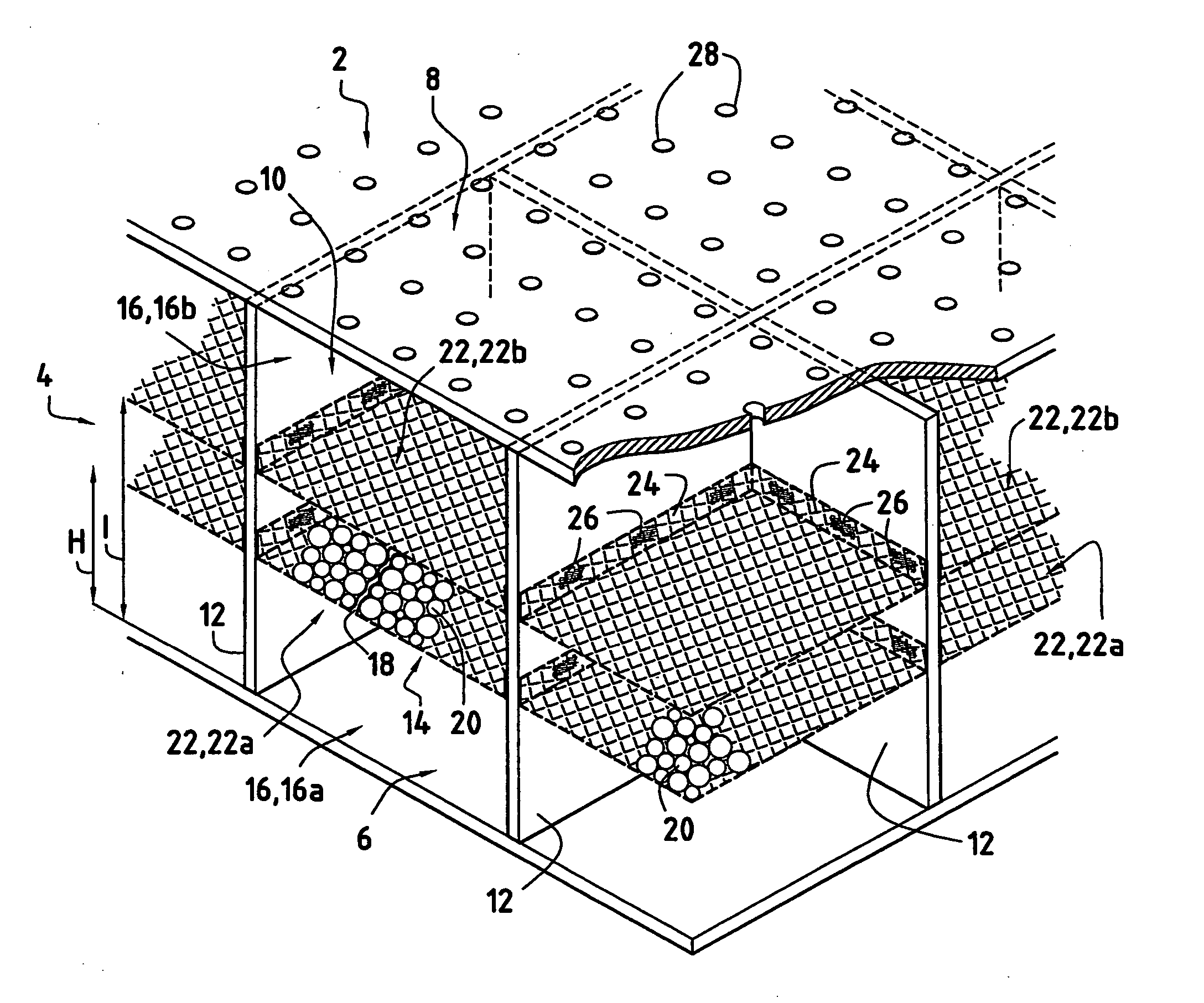 Soundproofing panel with beads, and a method of manufacture