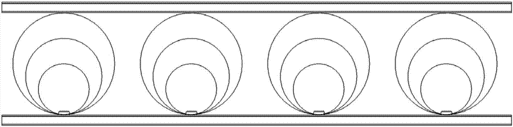 Engaged round pipe shock-resistance multistage energy absorbing device