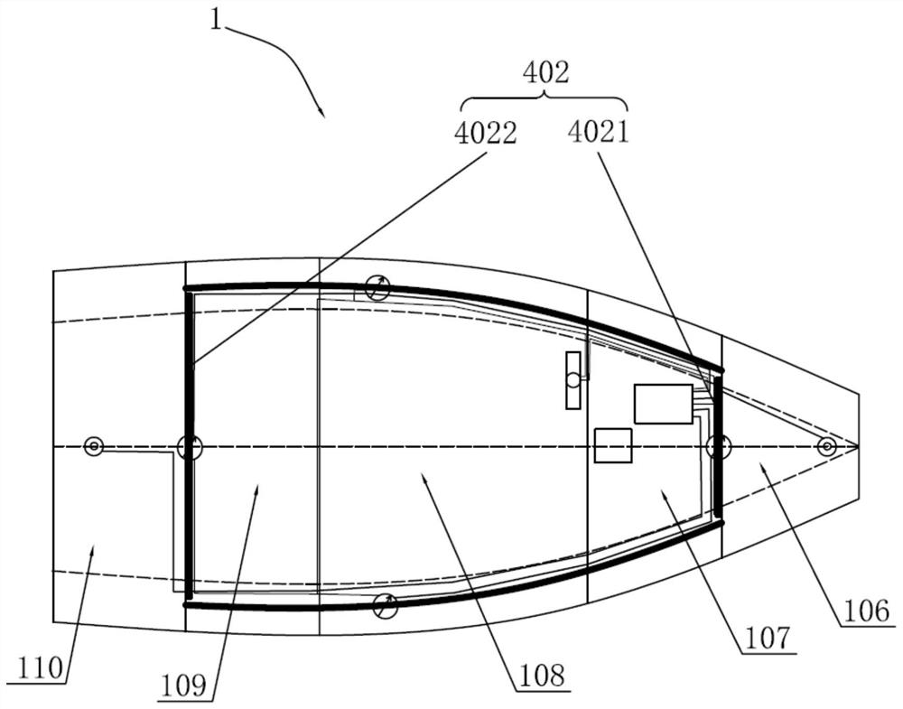 Unmanned ship flow velocity and flow measurement system