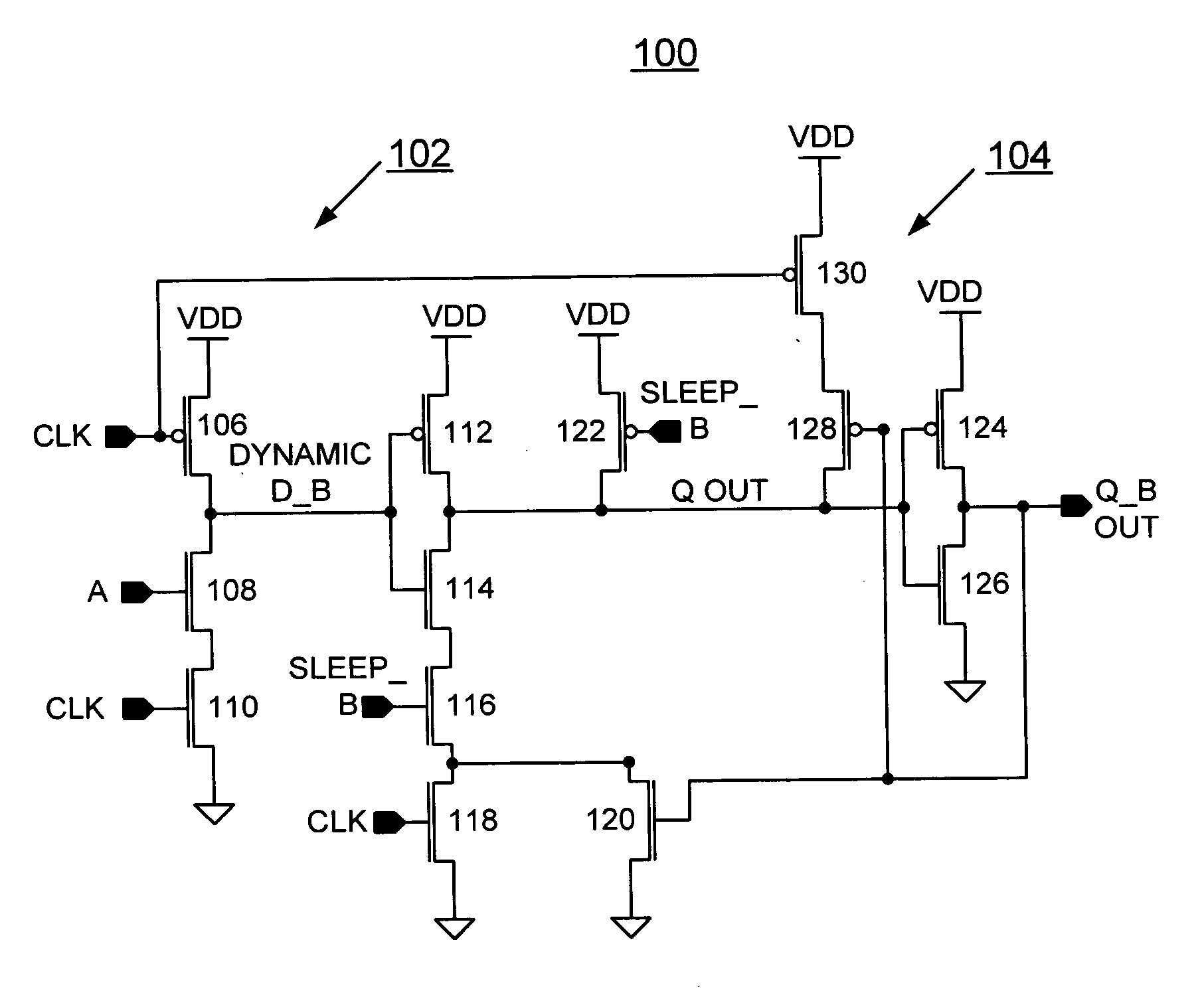 Method and apparatus for implementing subthreshold leakage reduction in LSDL