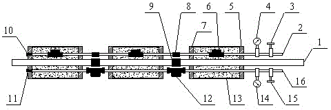 Multiphase medium plugging device and method for gas extraction drill hole