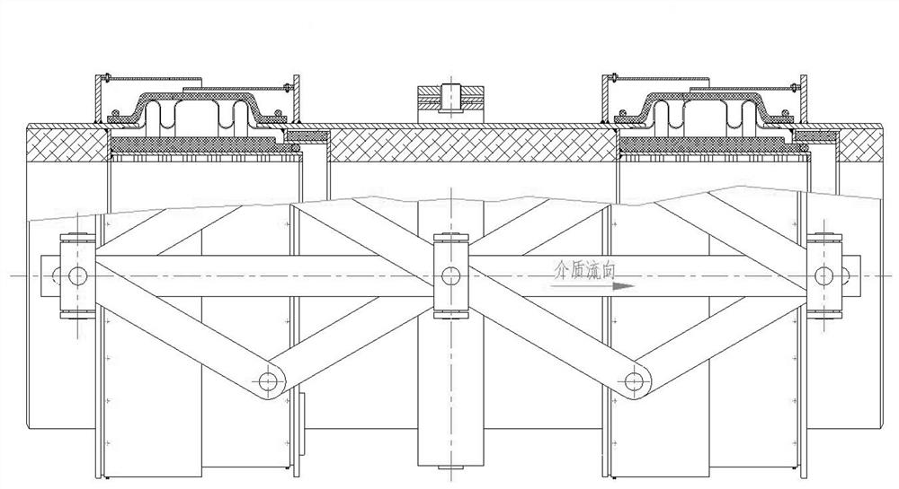 Compound expansion joint used in petrochemical field