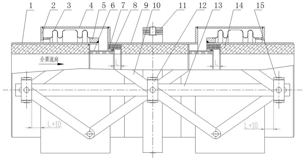 Compound expansion joint used in petrochemical field