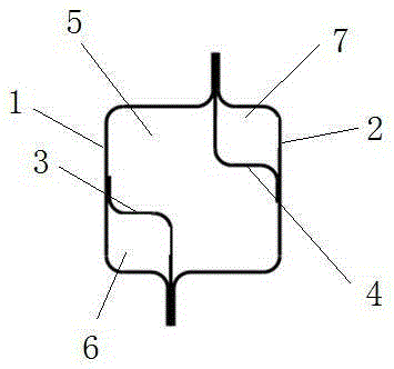 Three-cavity-body multi-layer welding front longitudinal beam