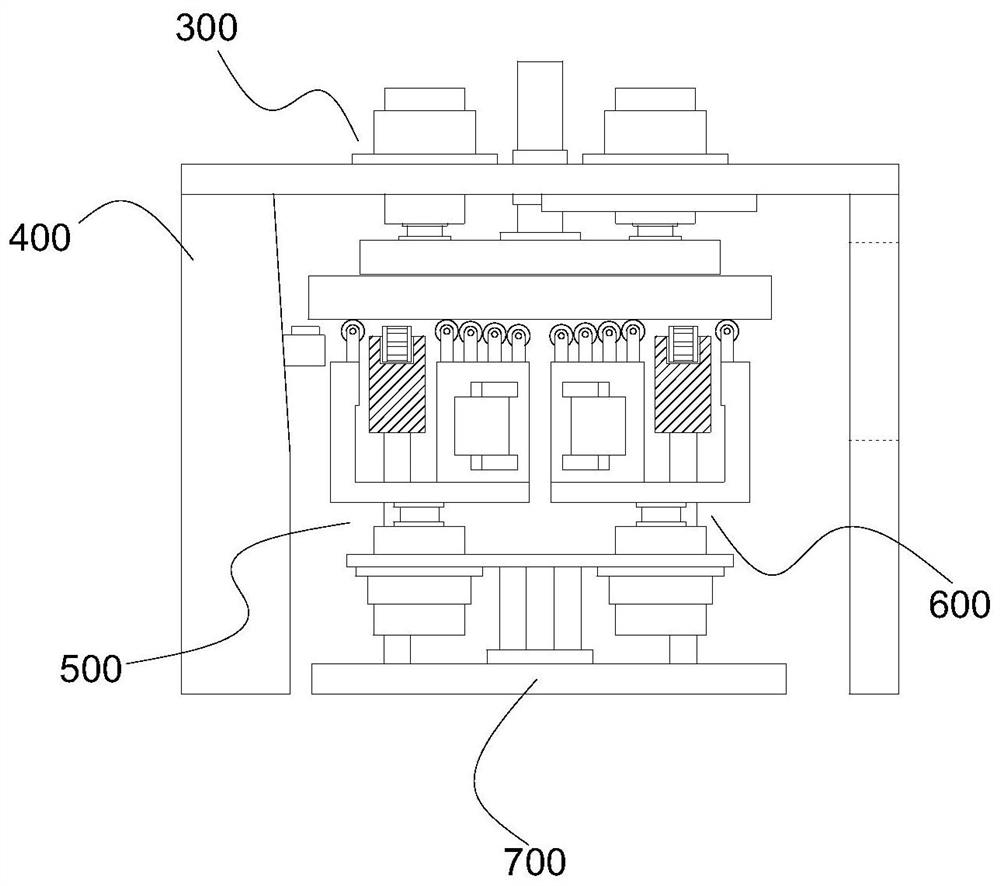 Detection and adjustment integrated device for aluminum ingot block production