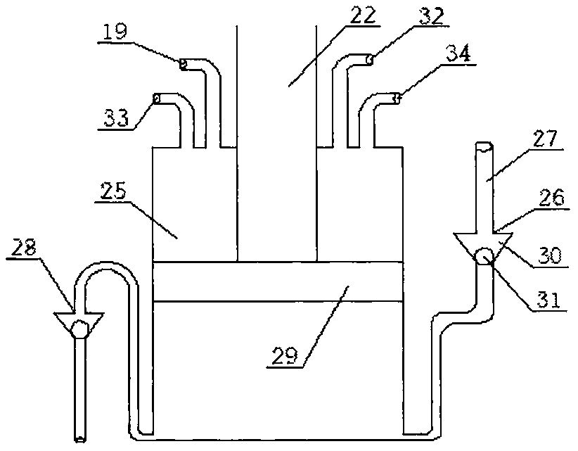 Push rod three-oscillating-teeth efficient lubrication transmission opposite-column double-cylinder internal combustion engine