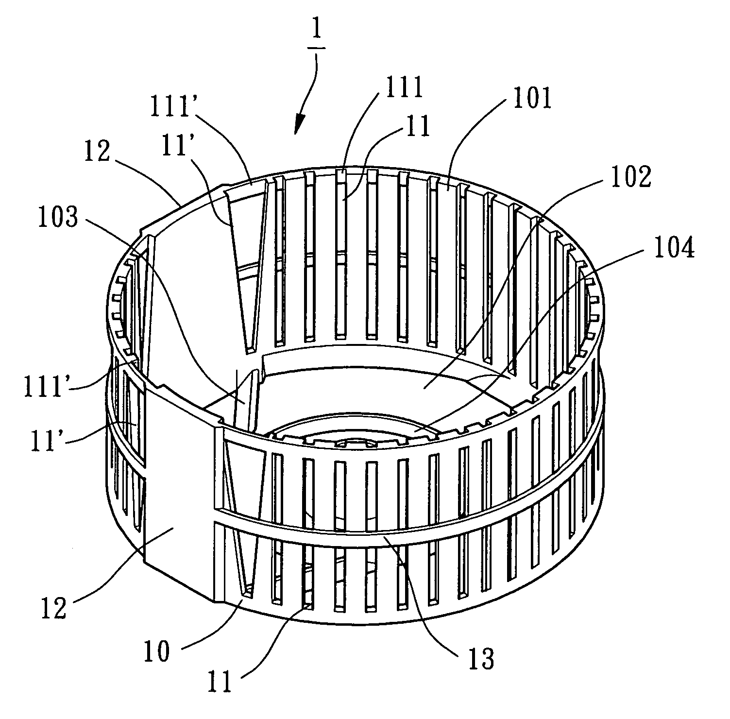 Housing for axial flow heat-dissipating fan