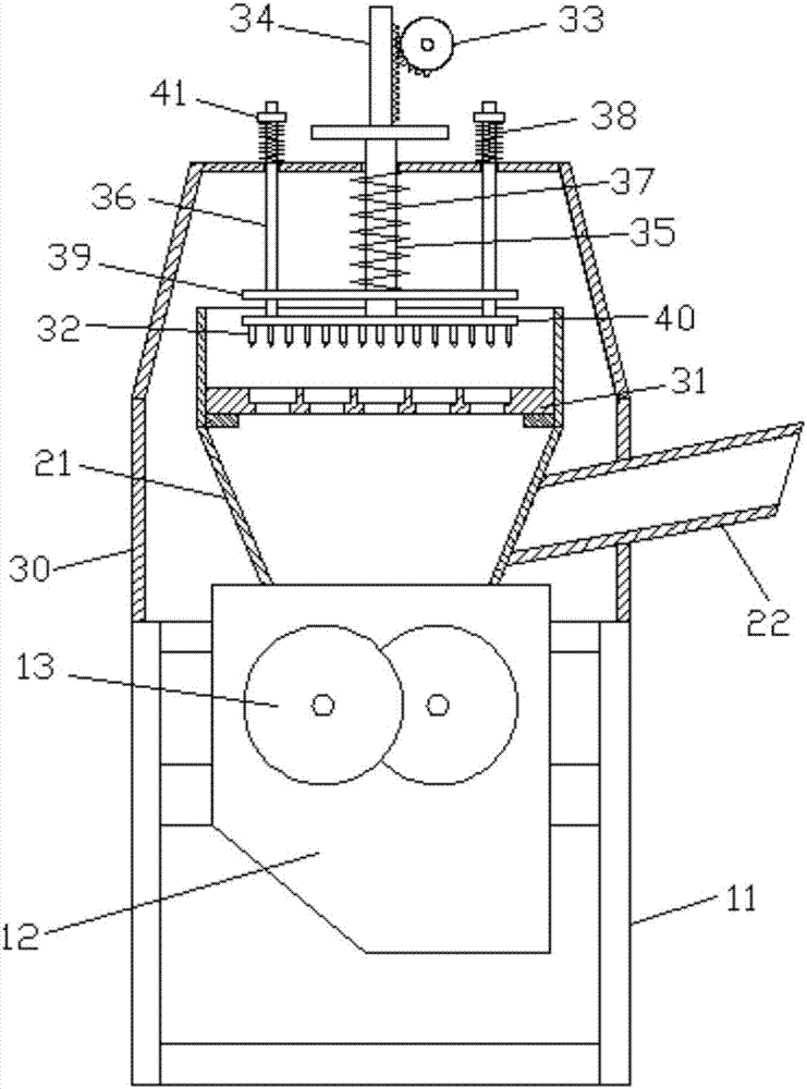 Glass crushing device