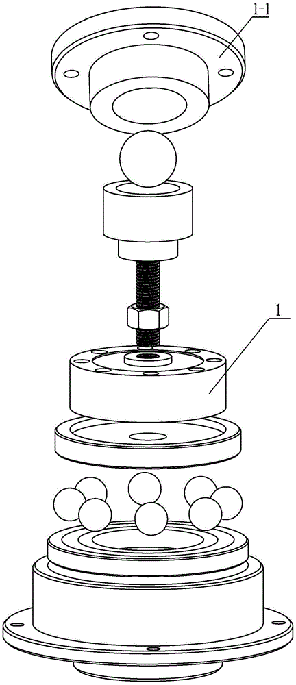 Supporting device combining ball socket, column socket and plane in centroid measurement