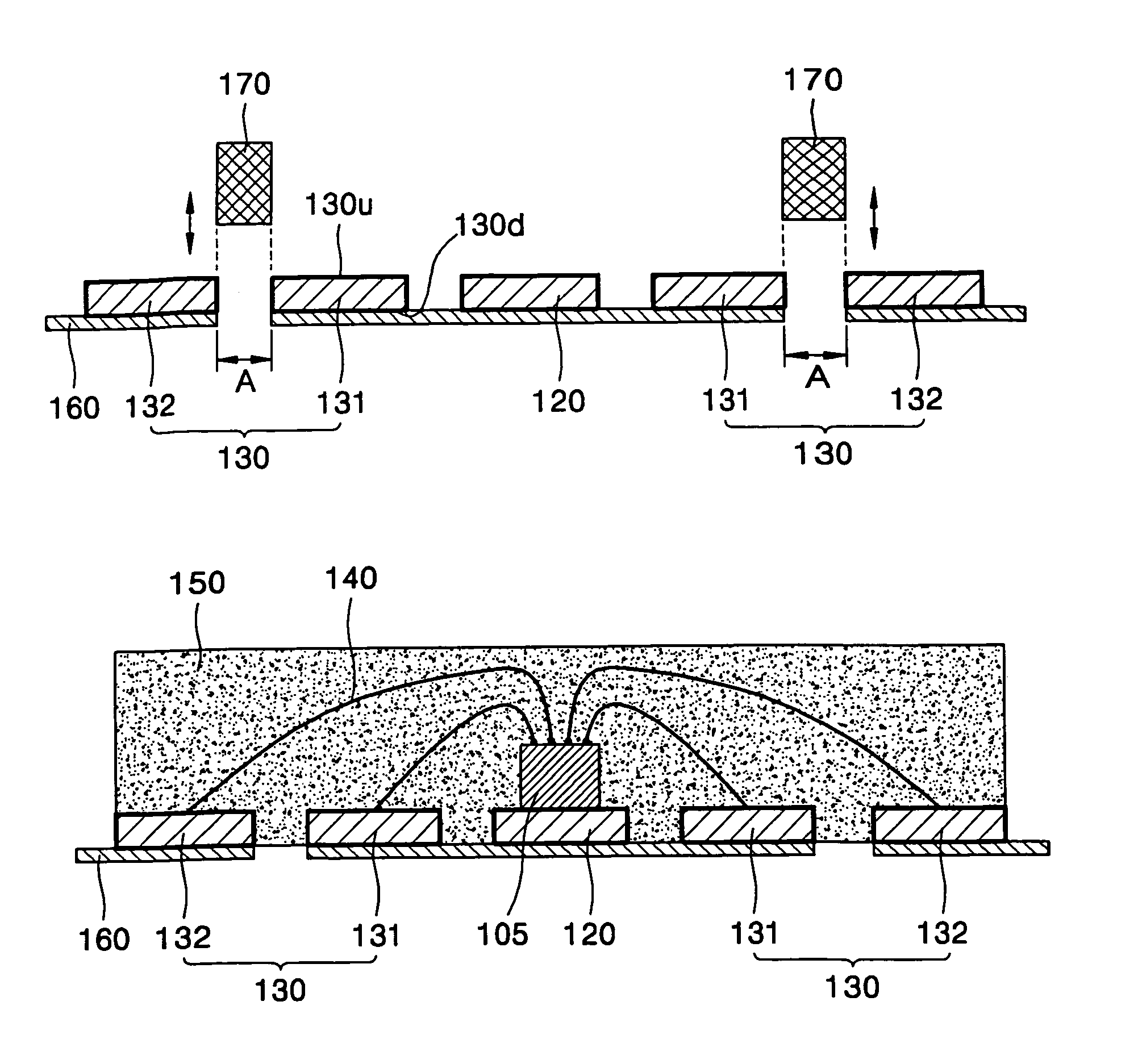 Semiconductor package having multiple row of leads