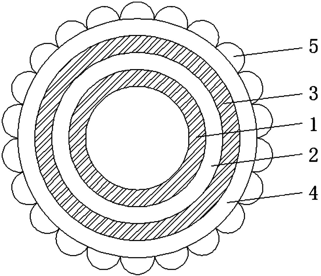 Compression-resistant PE communication pipe