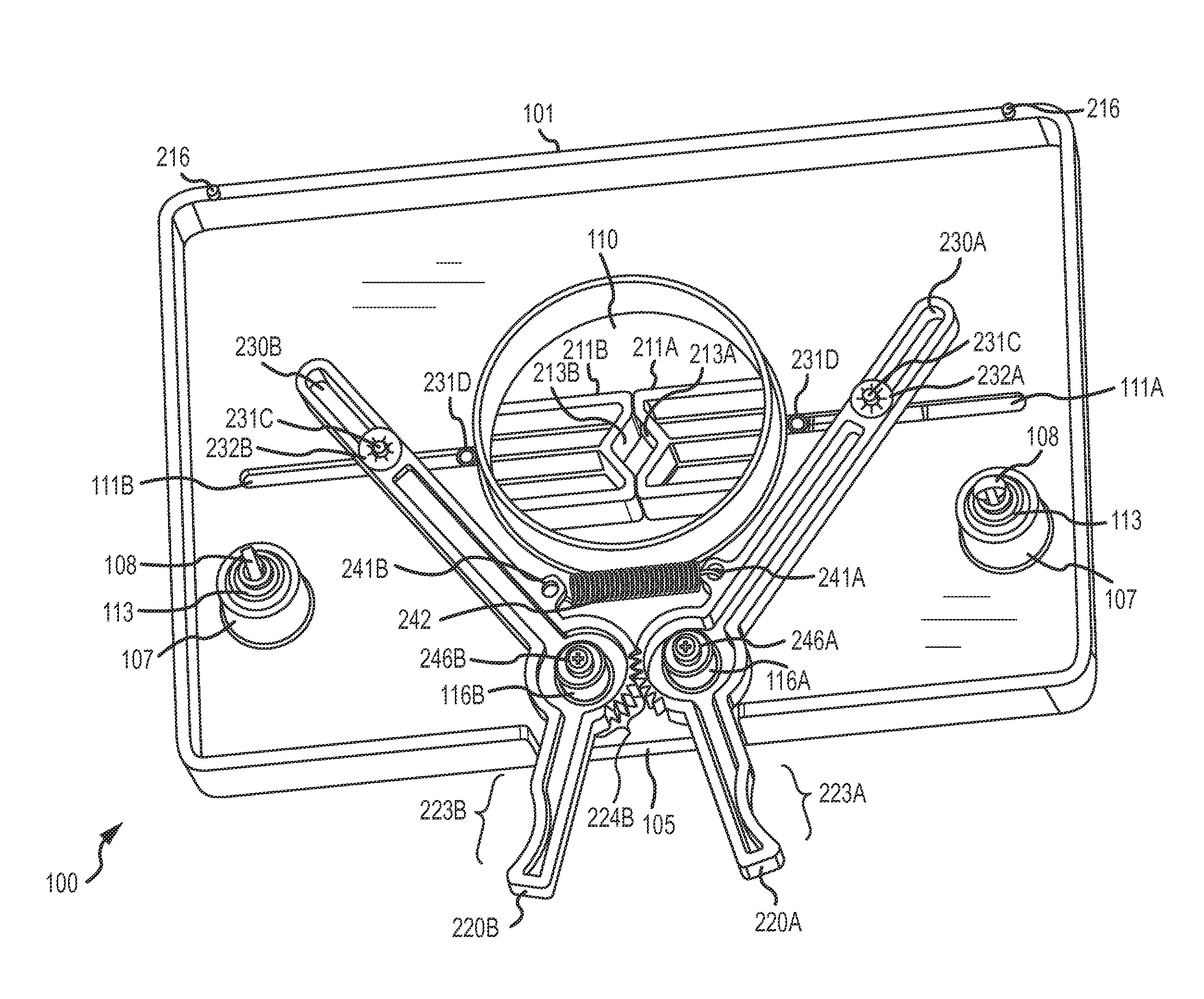 Self-centering vial clamp