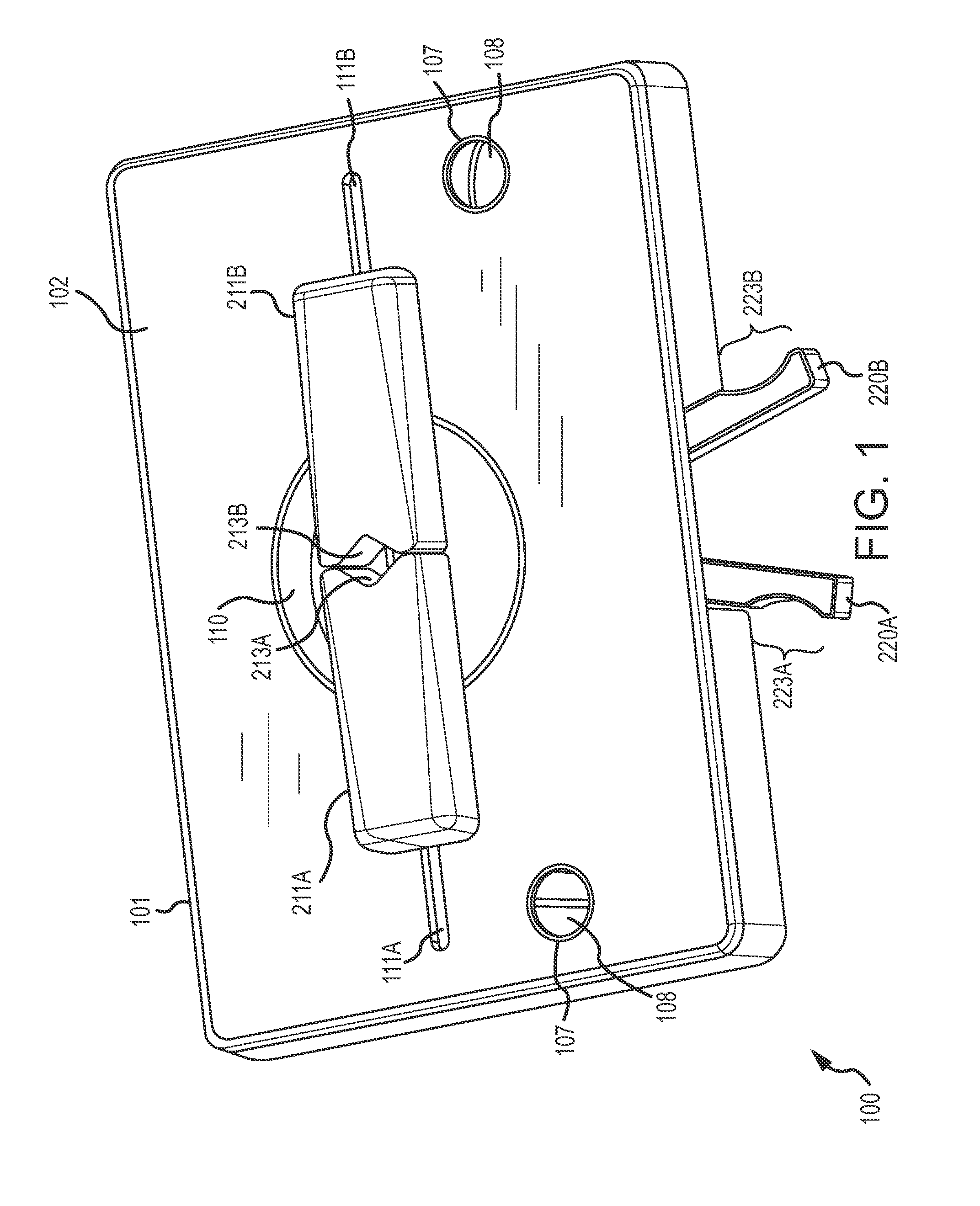 Self-centering vial clamp