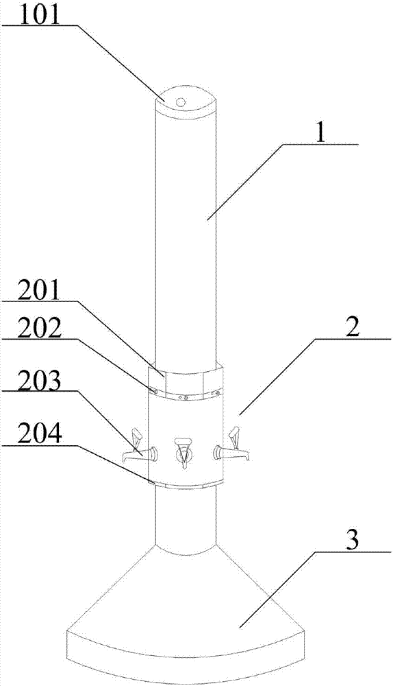 Wine distributing device