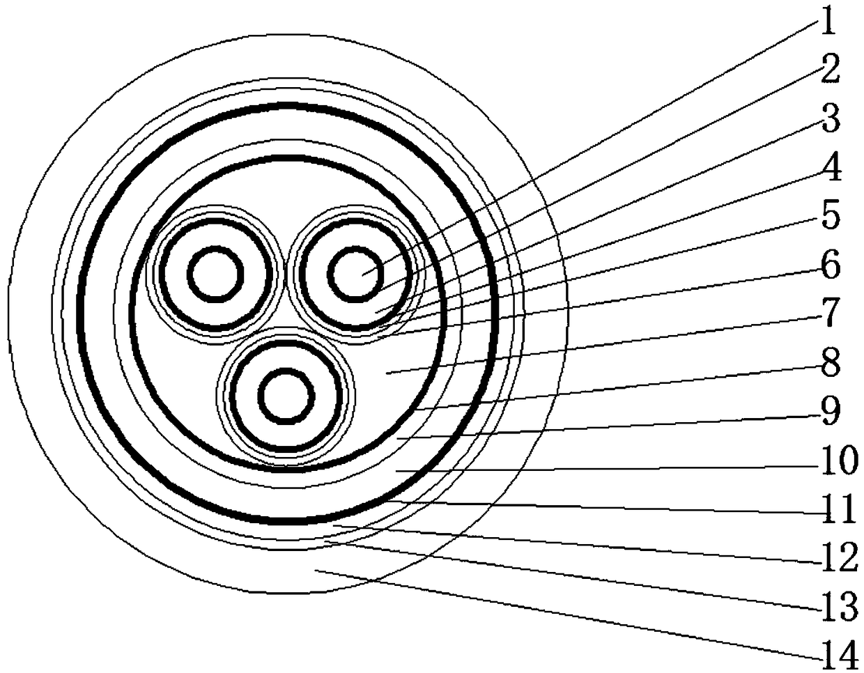 Method for manufacturing inorganic fireproof medium-high voltage cable