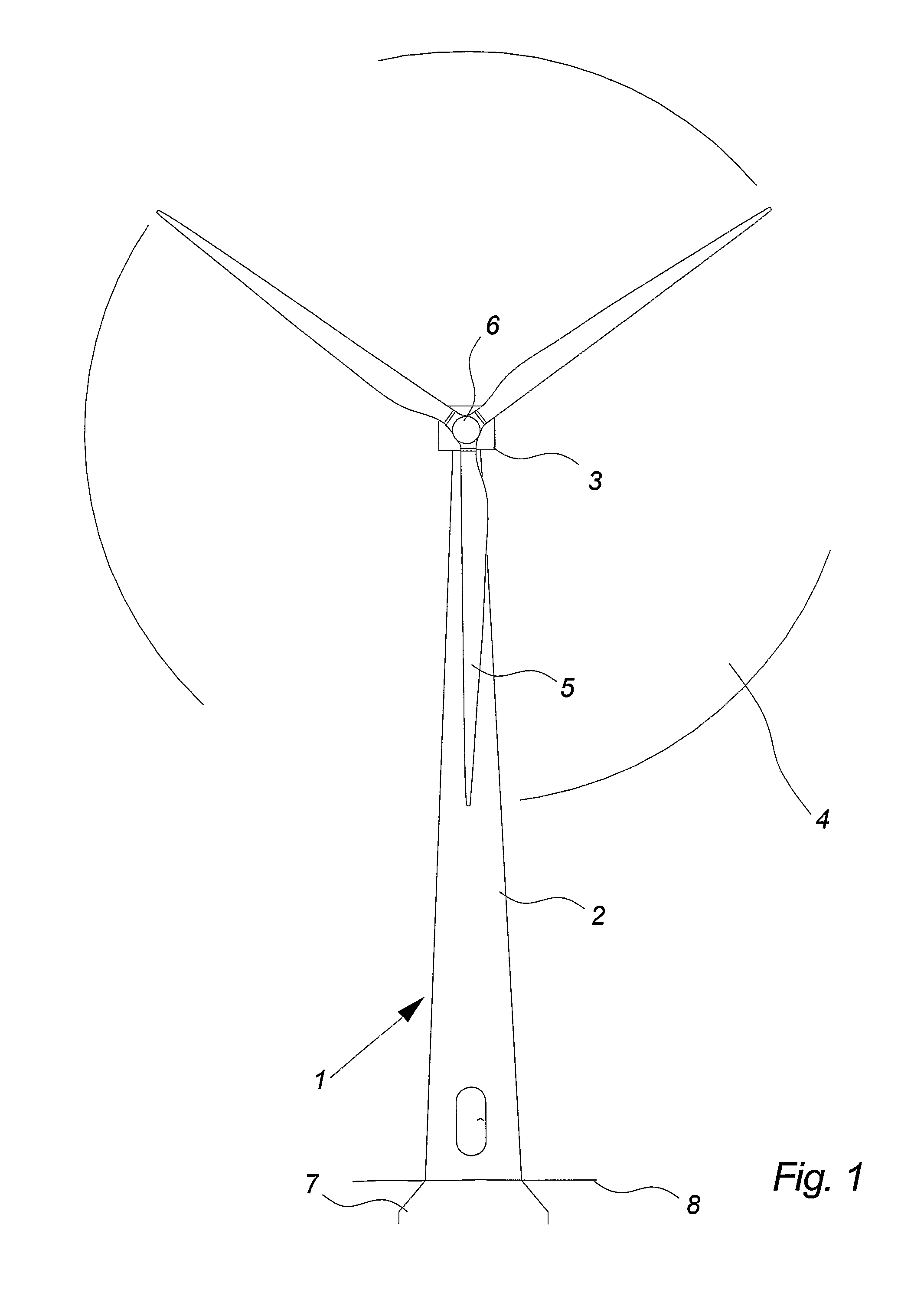 Method for establishing a wind turbine on a site