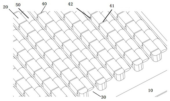 A bipolar plate for a squamous split fuel cell with capillary ridges