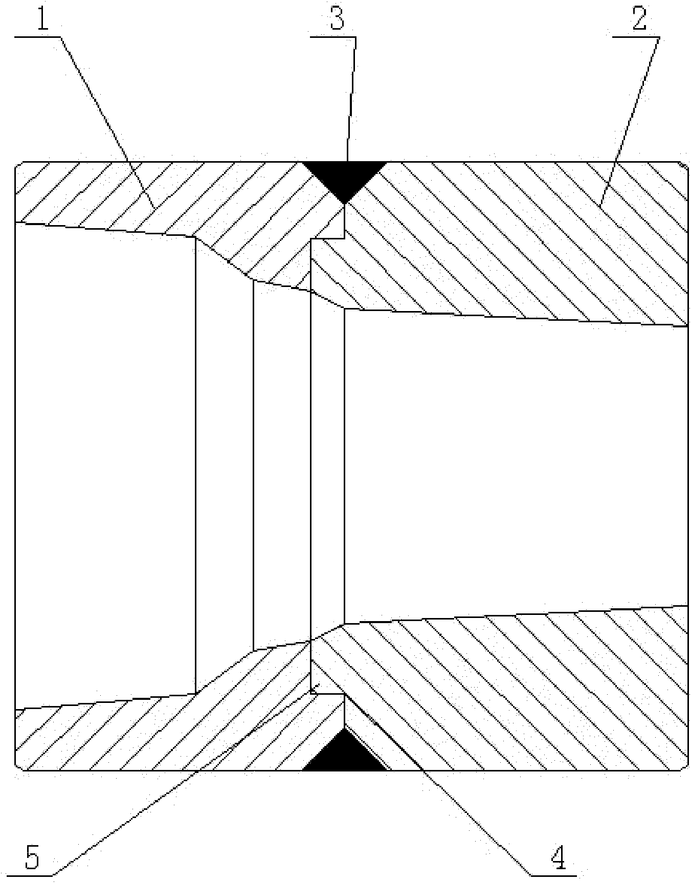 Combined forging die and manufacturing method thereof