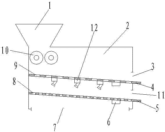 Peanut shell crushing machine