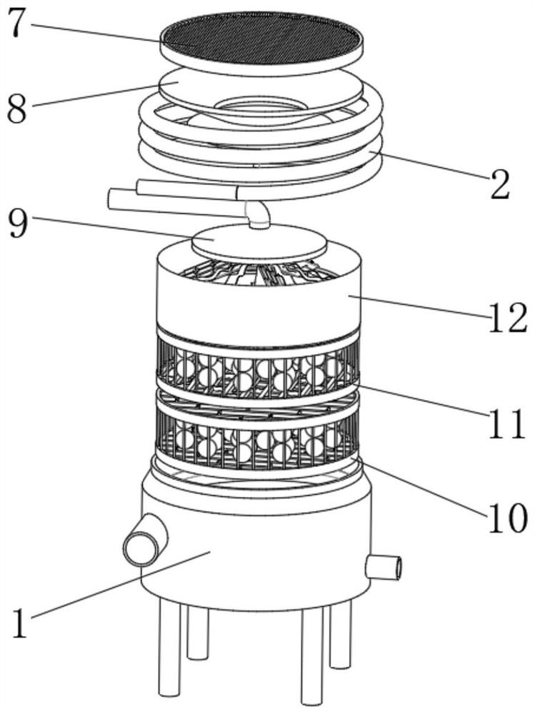 Turbulent ball tower convenient for desulfurization