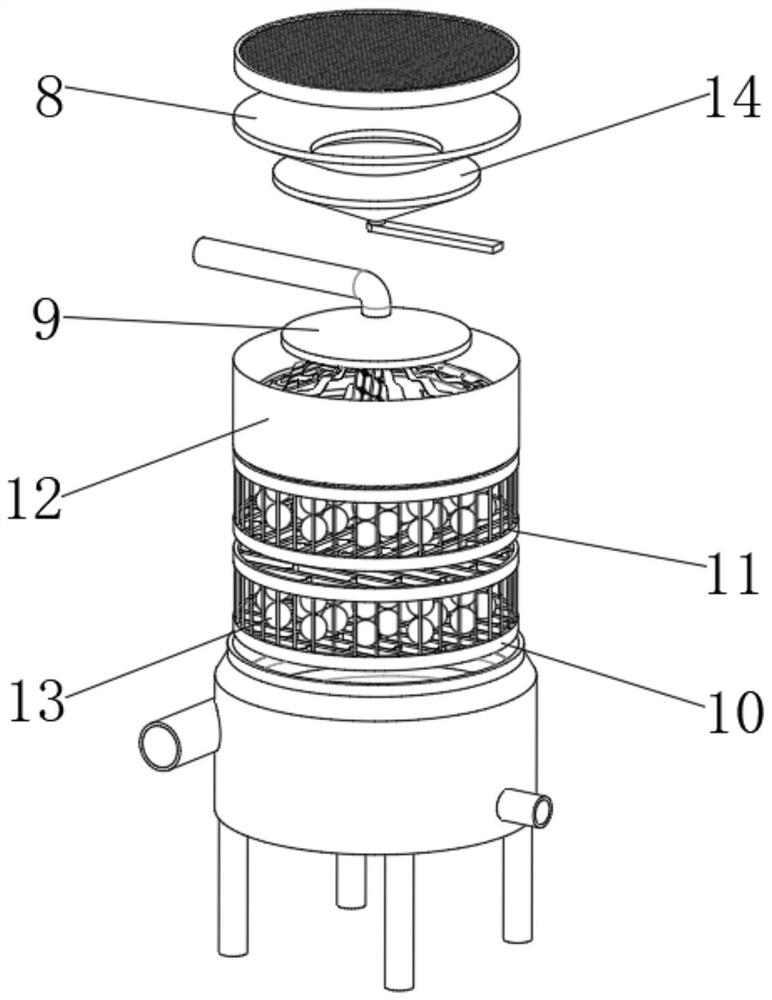 Turbulent ball tower convenient for desulfurization