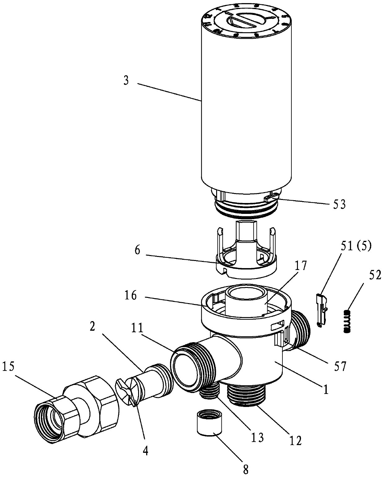 Innovative backwashing filter and application thereof