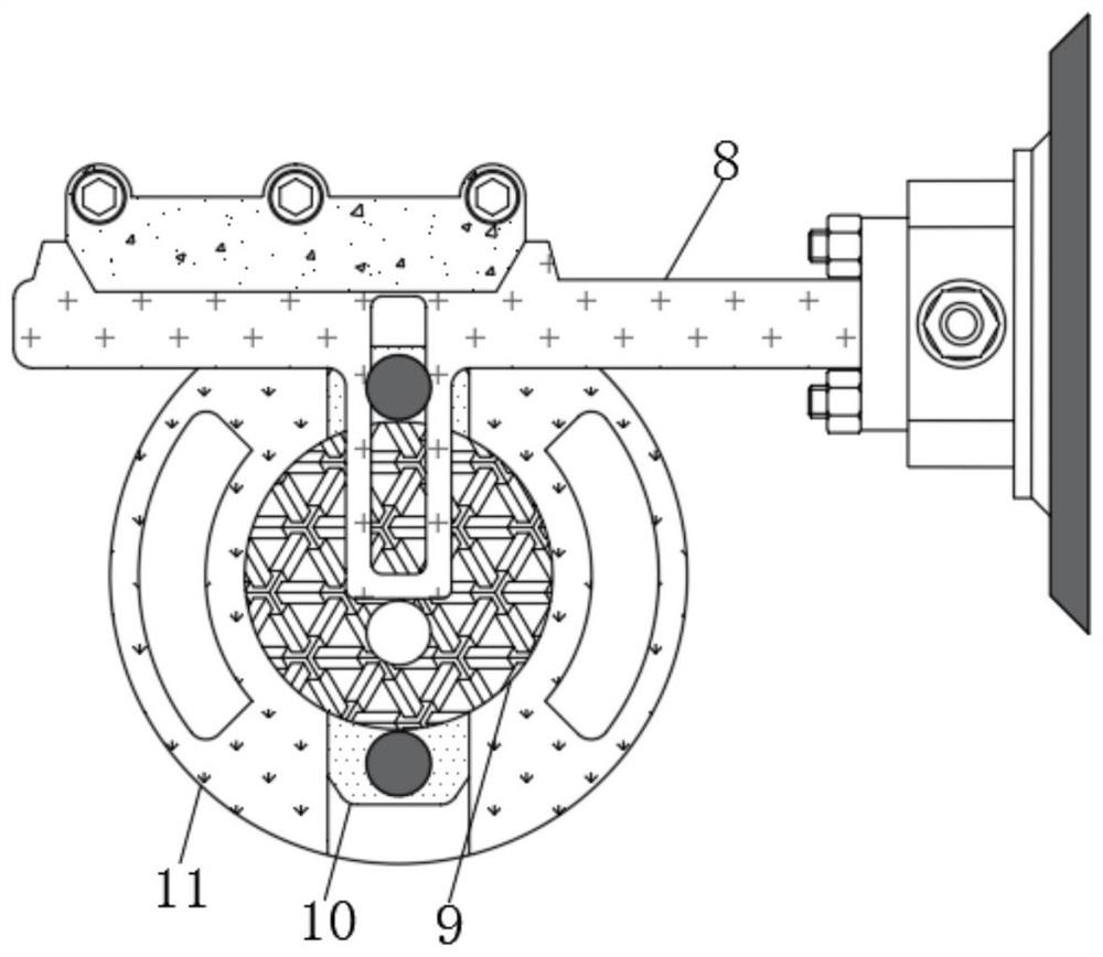 Hardware processing auxiliary device for solving problem of poor clamping and particulate matter absorption effects