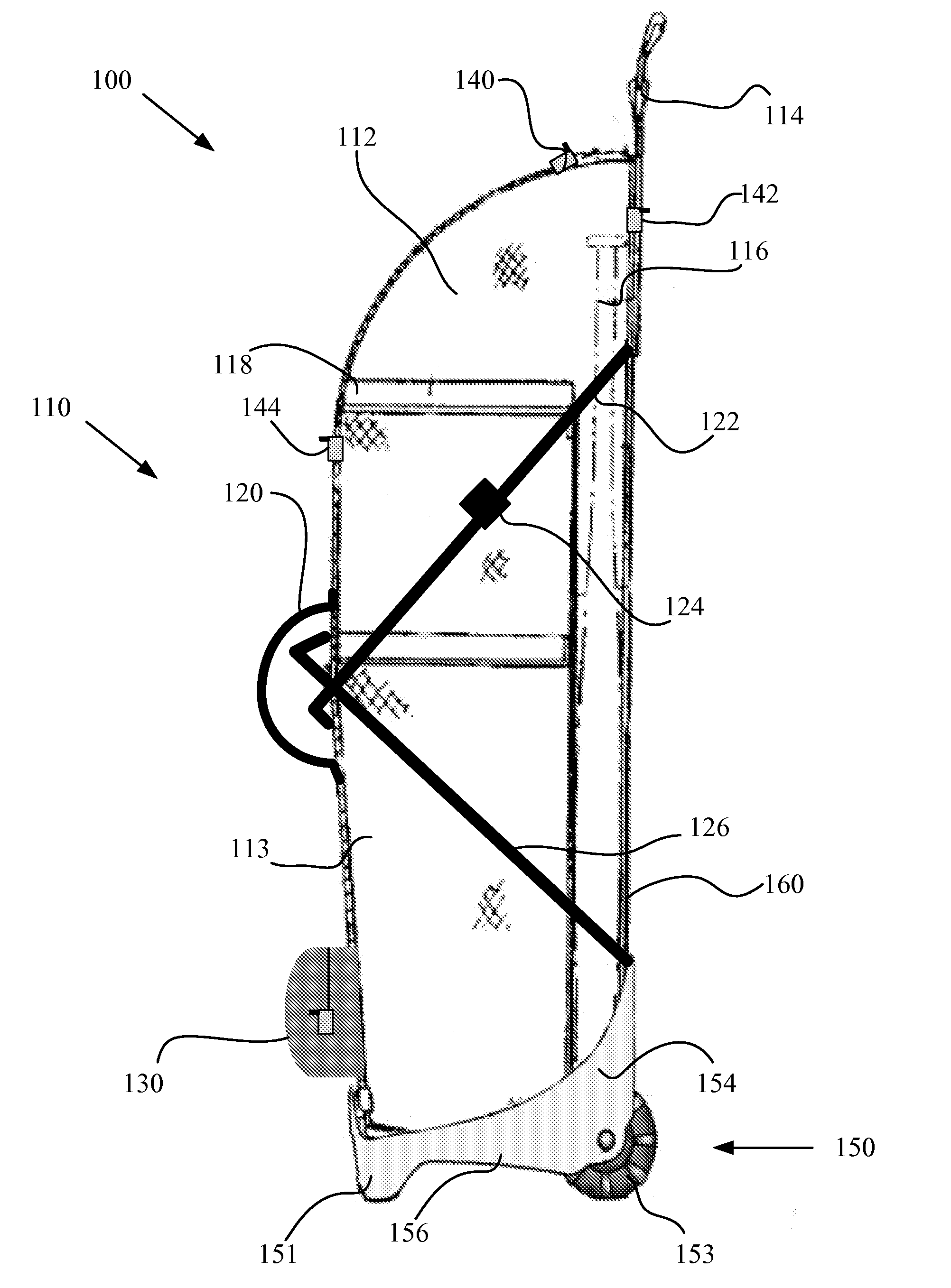 Wheeled bag and support chassis