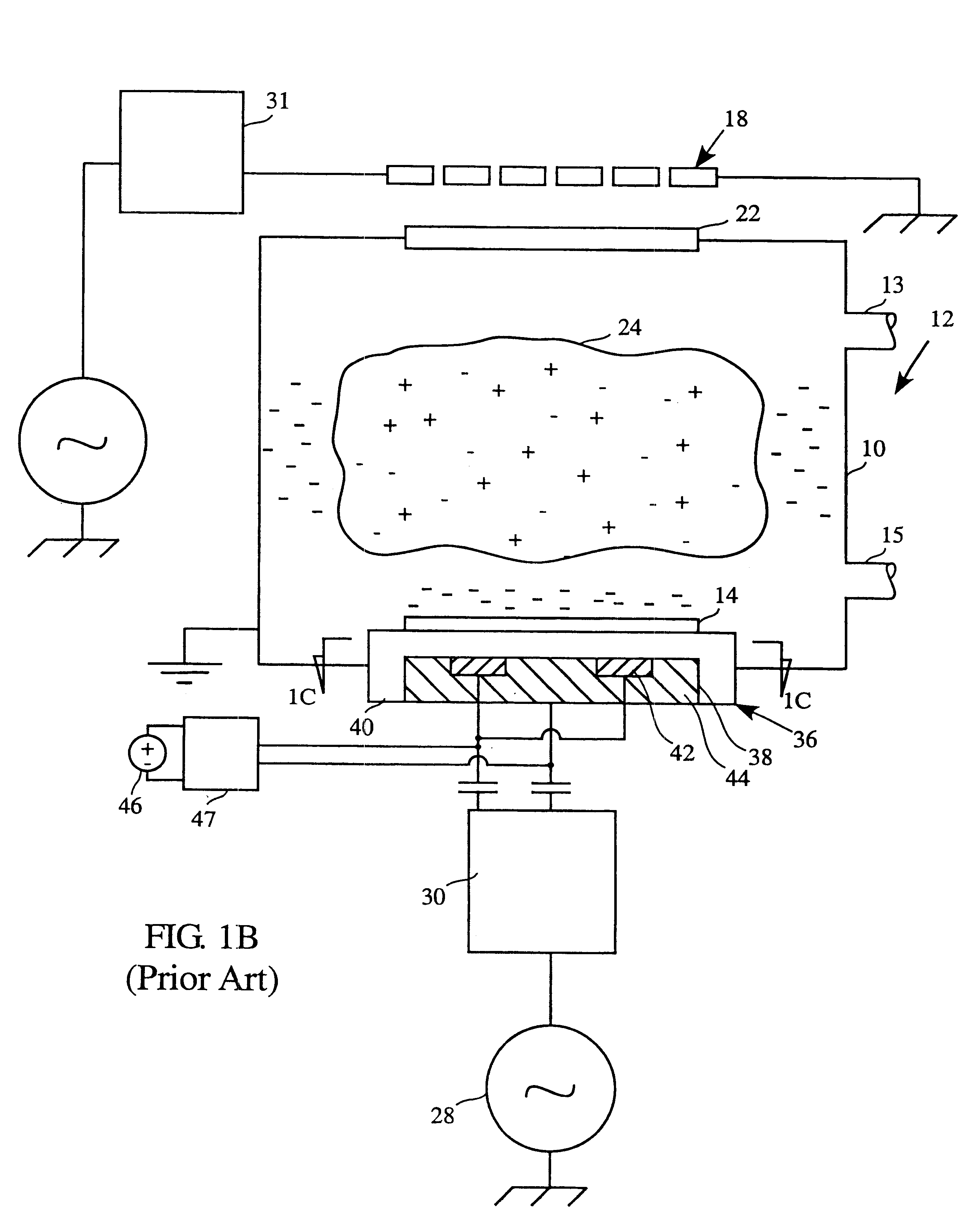 Voltage control sensor and control interface for radio frequency power regulation in a plasma reactor