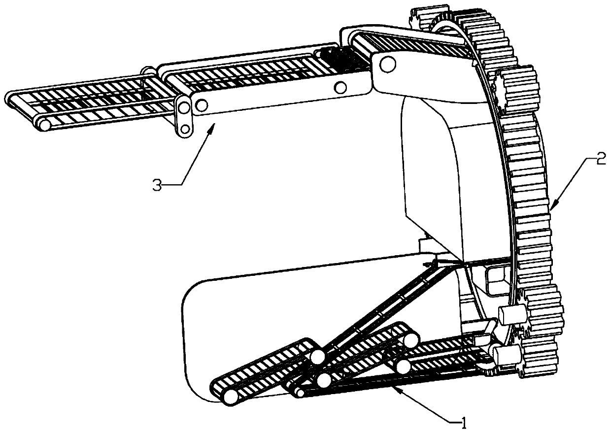 Lifting device for potato harvester