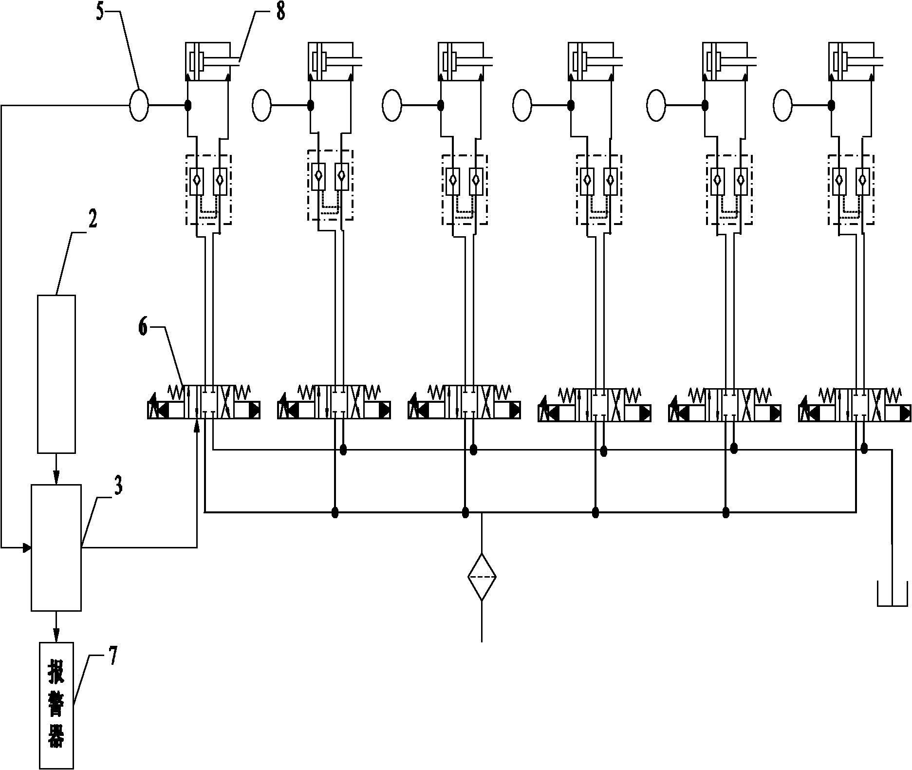 Automatic leveling system and method for six-point support bridging platform