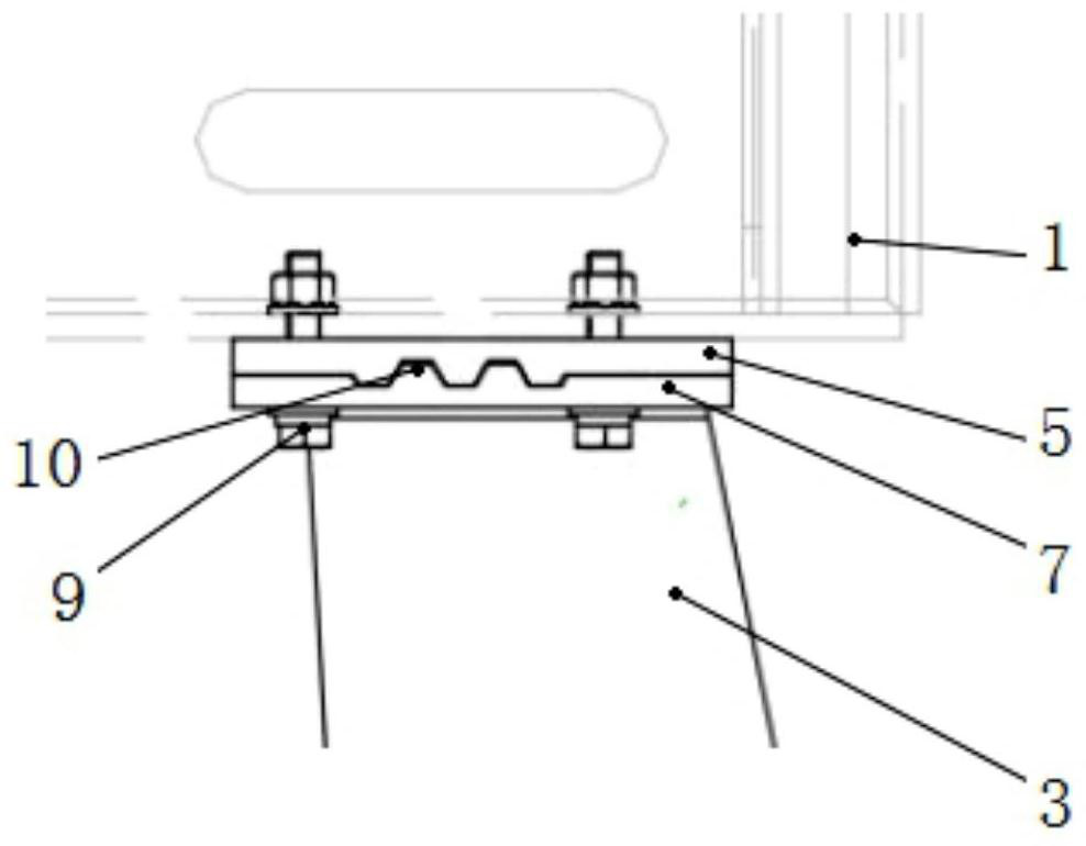 Locomotive vehicle cowcatcher installation structure