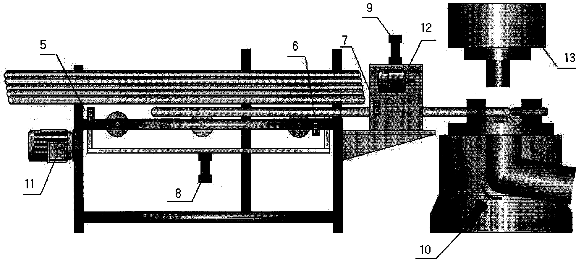 Control system and control method of steel punching shear production line