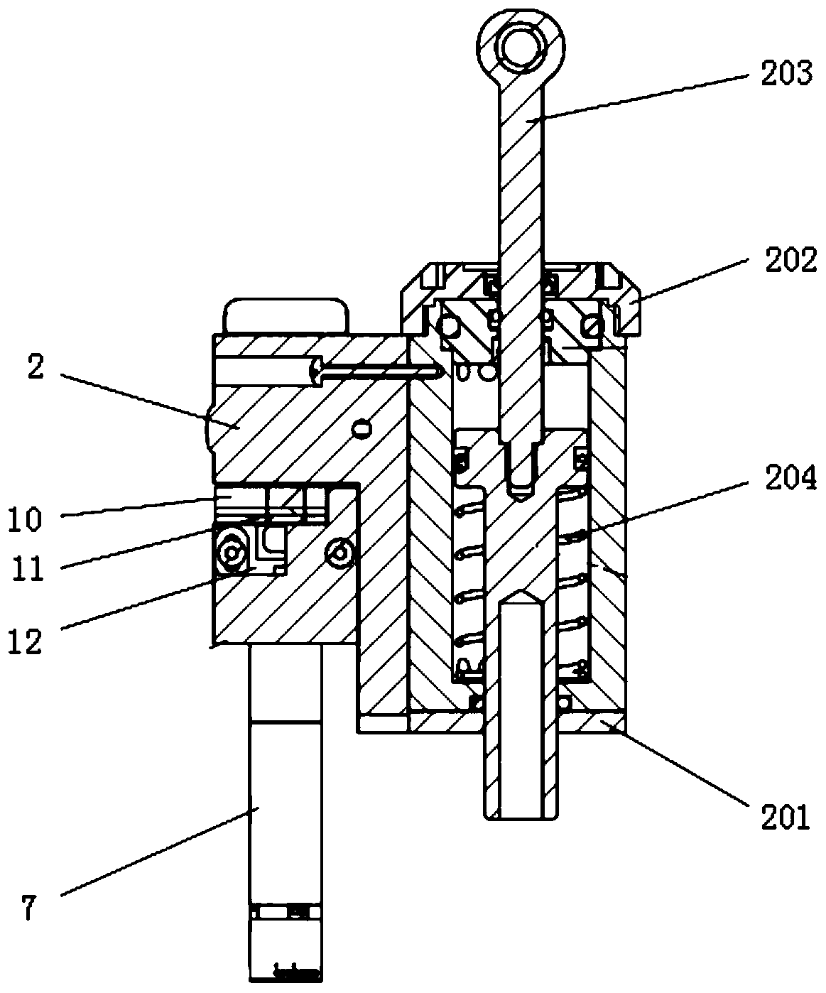 Active-passive hybrid driving type intelligent artificial limb knee joint structure