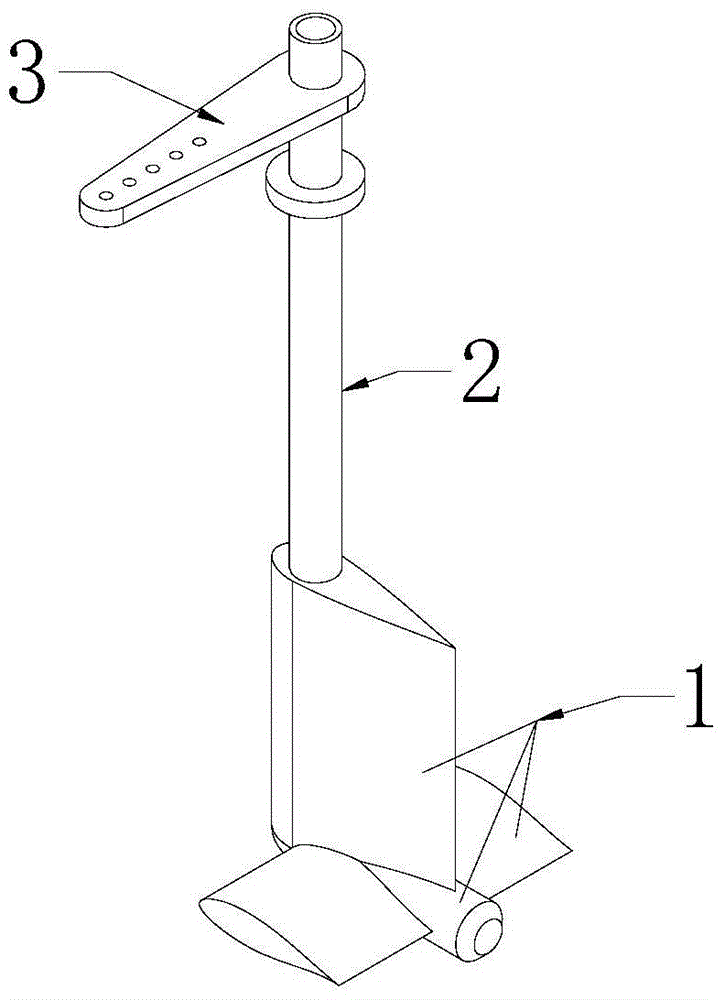 Marine water jet T-shaped hydrofoil rudder