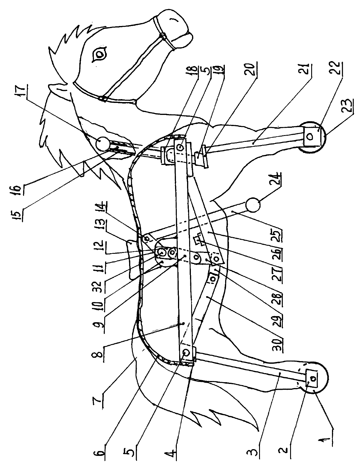 Ride type body-building recreation toy