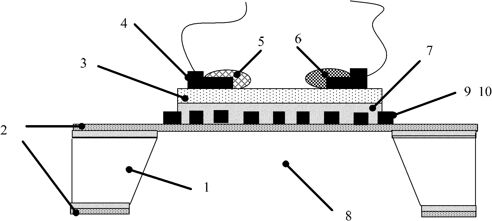 Miniature integrated temperature control type CO2 gas sensor and manufacturing method thereof