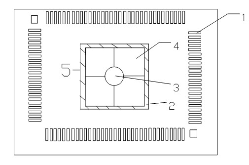 QFP (Quad Flat Package) grounding welding plate