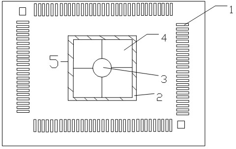 QFP (Quad Flat Package) grounding welding plate