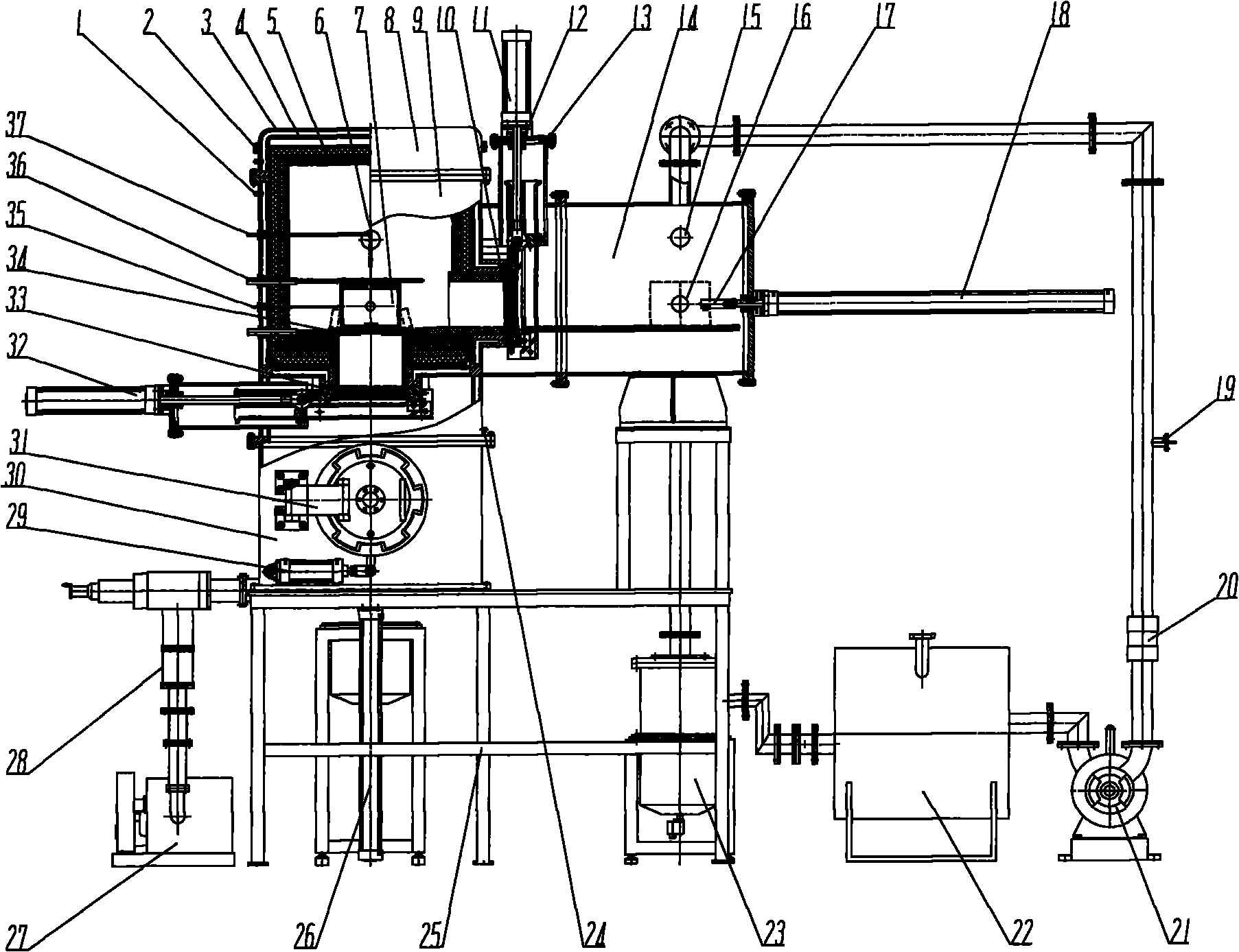 Vertical and horizontal efficient energy-saving vacuum controlled atmosphere furnace for continuous production