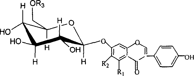 Method for enzyme hydrolysis of soybean isoflavone for producing genistein and daidzin aglycon