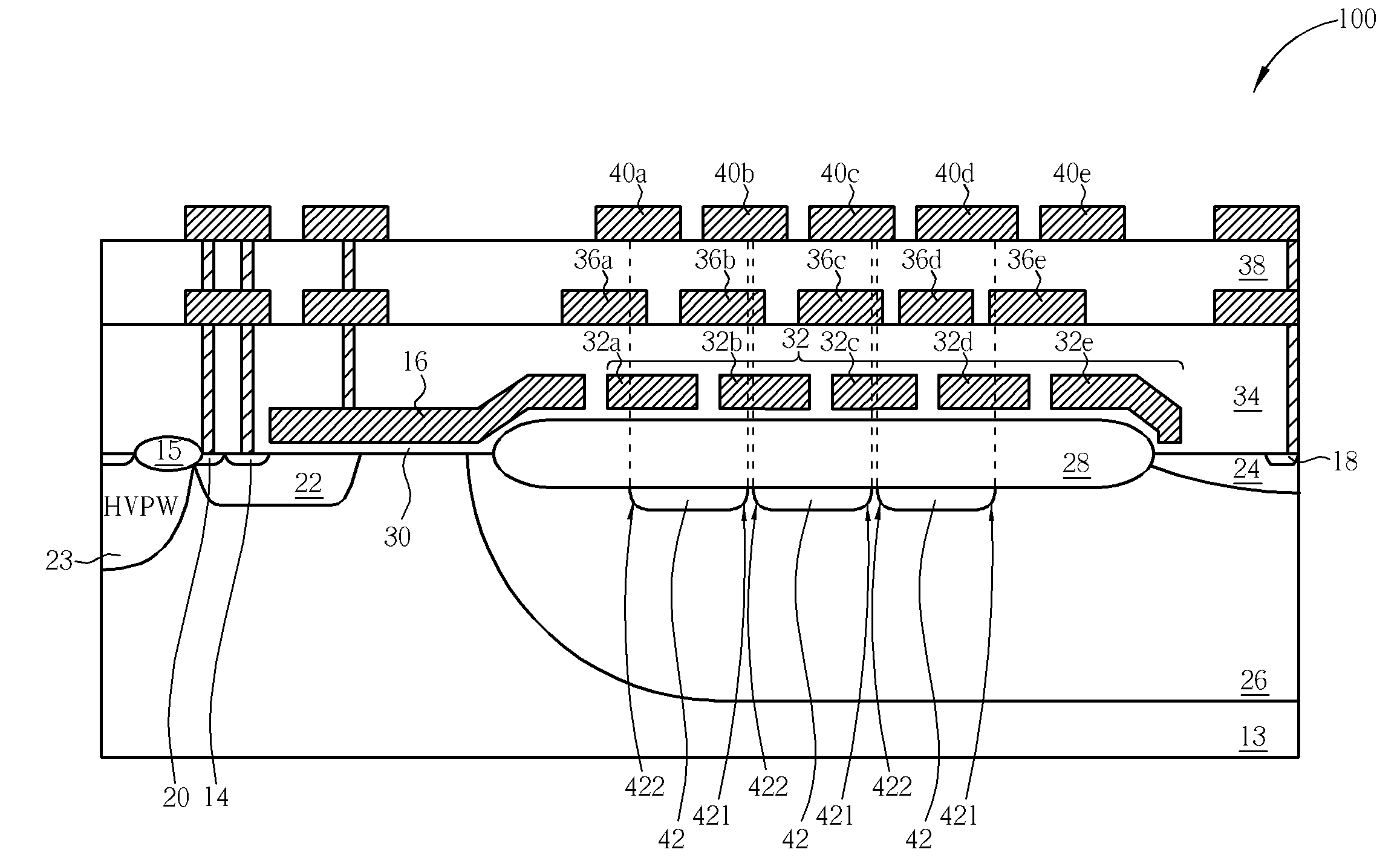 High-voltage mos transistor device