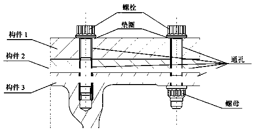 Mooring type fastening assembly