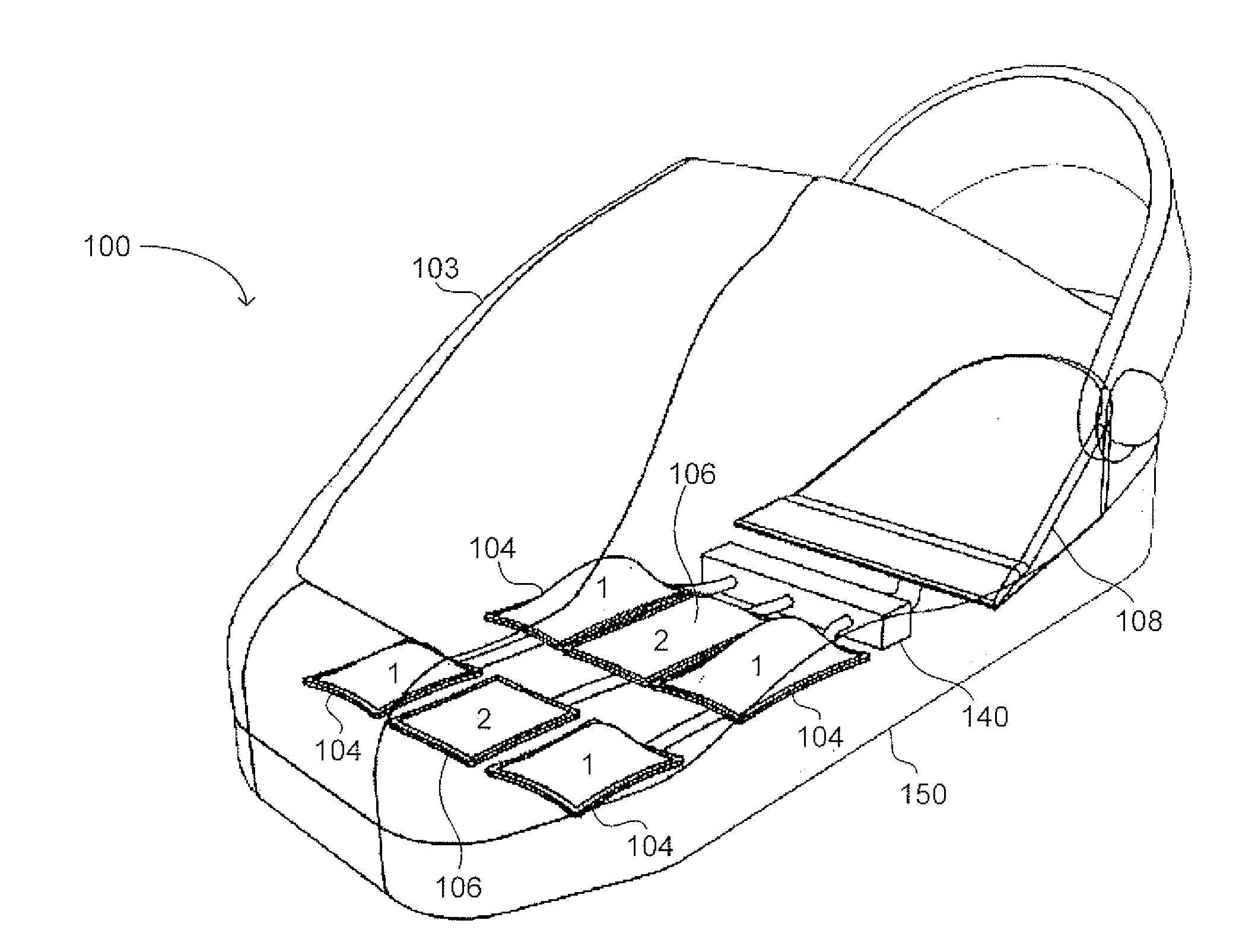 Pneumatic Alternating Pressure Relief of a Foot