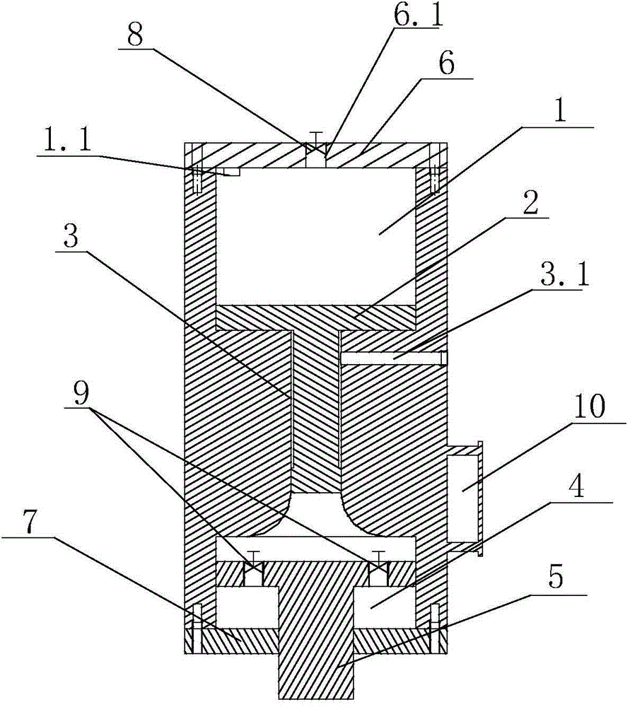 Gas-hydraulic coupling shock isolator