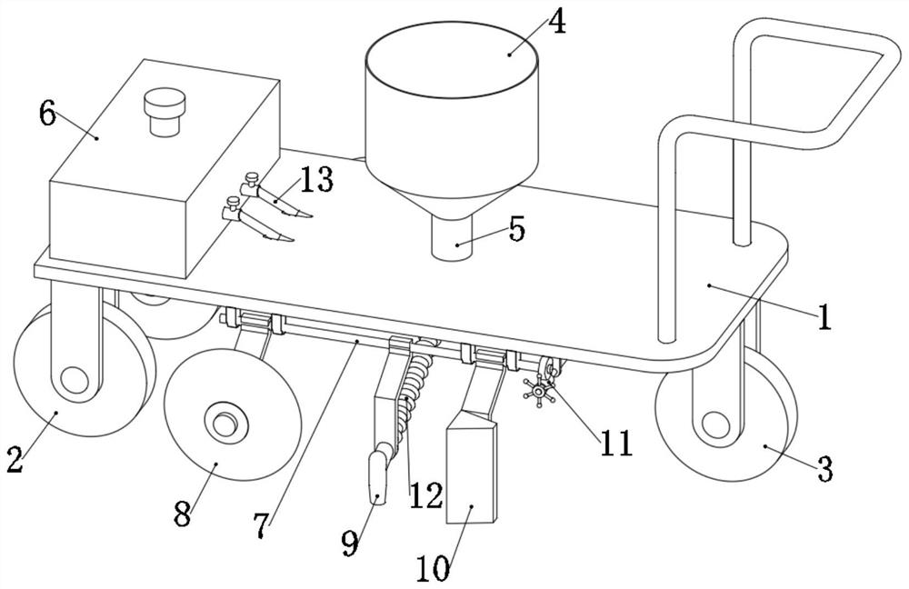 Fertilizing device for vegetable planting