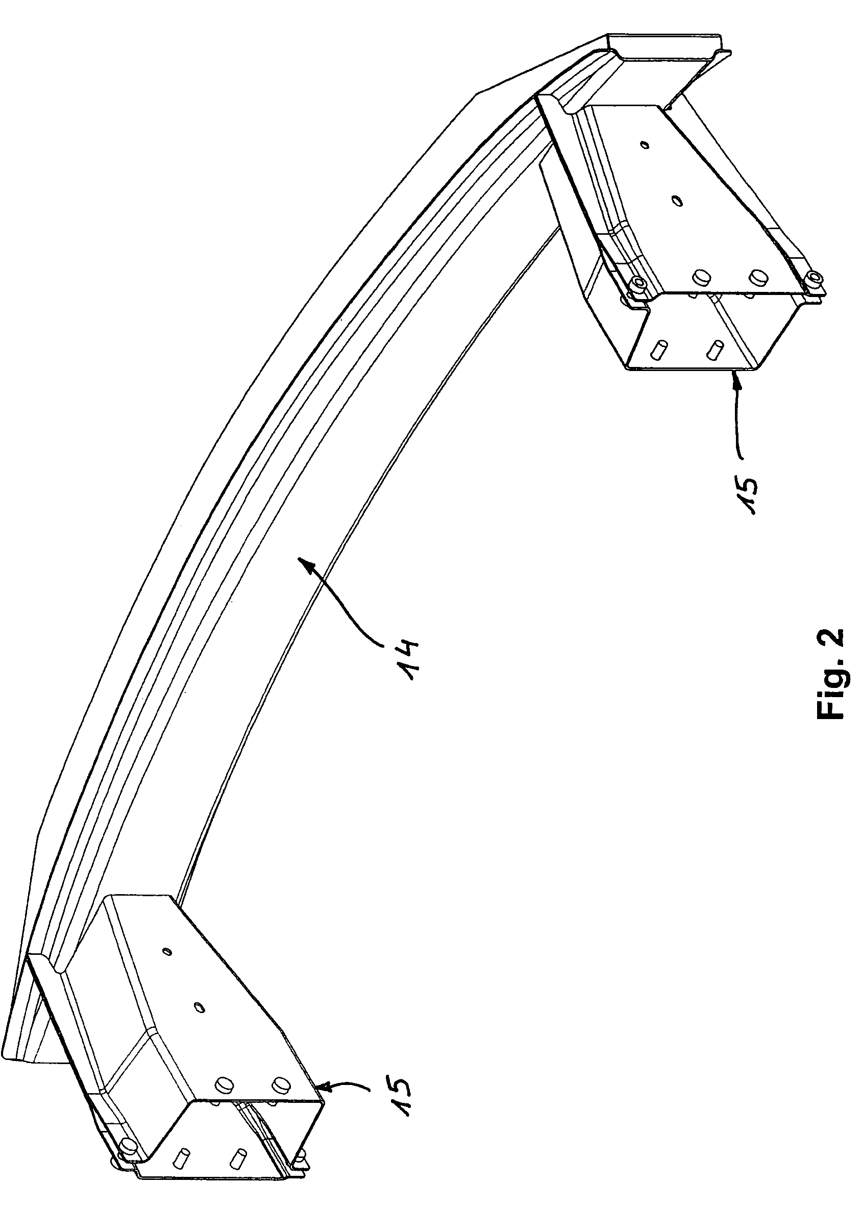 Bumper structure for a motor vehicle